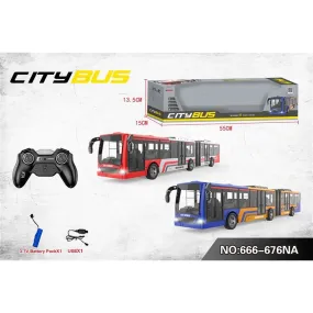 ( NET) Rechargeable Remote Control City Bus Transportation Toy