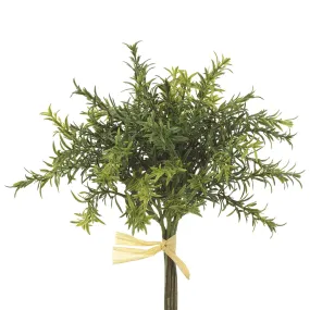 10" Rosemary Herb Artificial Stem Bundle -Green (pack of 12)