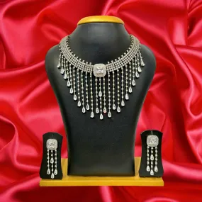 Alloy jewel set with long beads