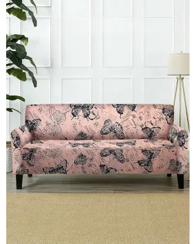 Antonio Quirky Print Three Seater Polyester Sofa Cover | 77 x 91 inches