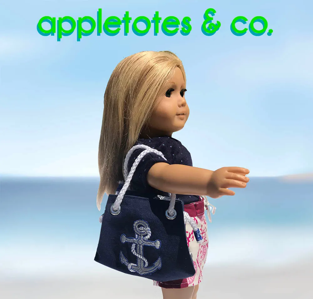 Carry All Beach Bags Sewing Pattern for 18" Dolls