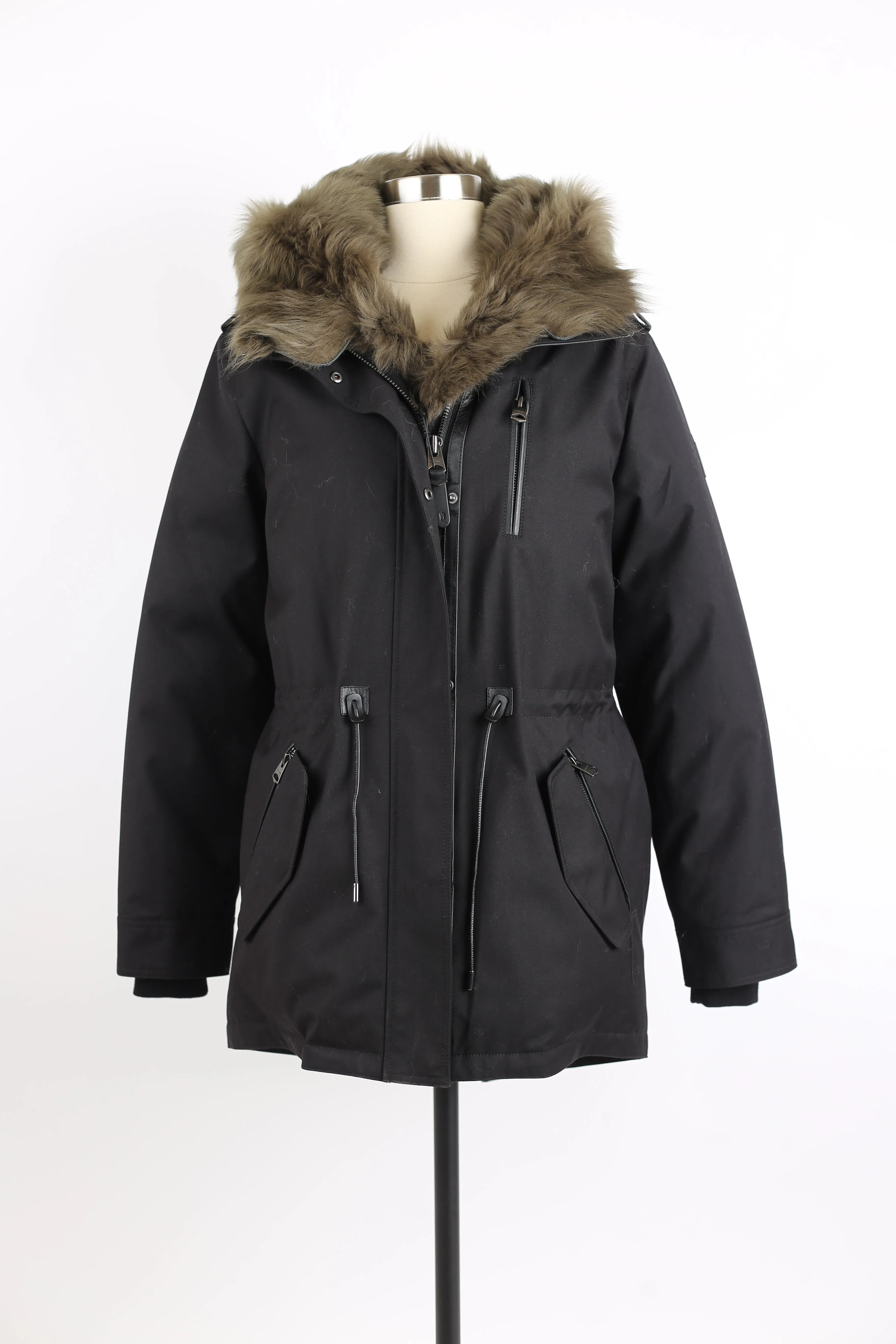 Charlene Down Parka - Removable Fur Hood & Bib