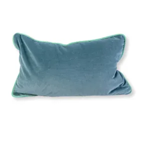 Charliss Velvet Lumbar Pillow | Aqua   Mint