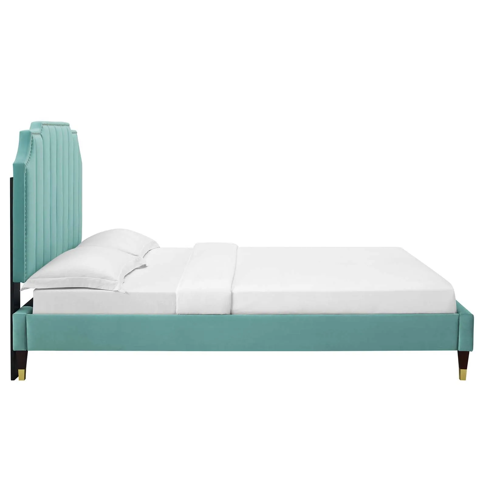 Colette Performance Velvet Platform Bed by Modway