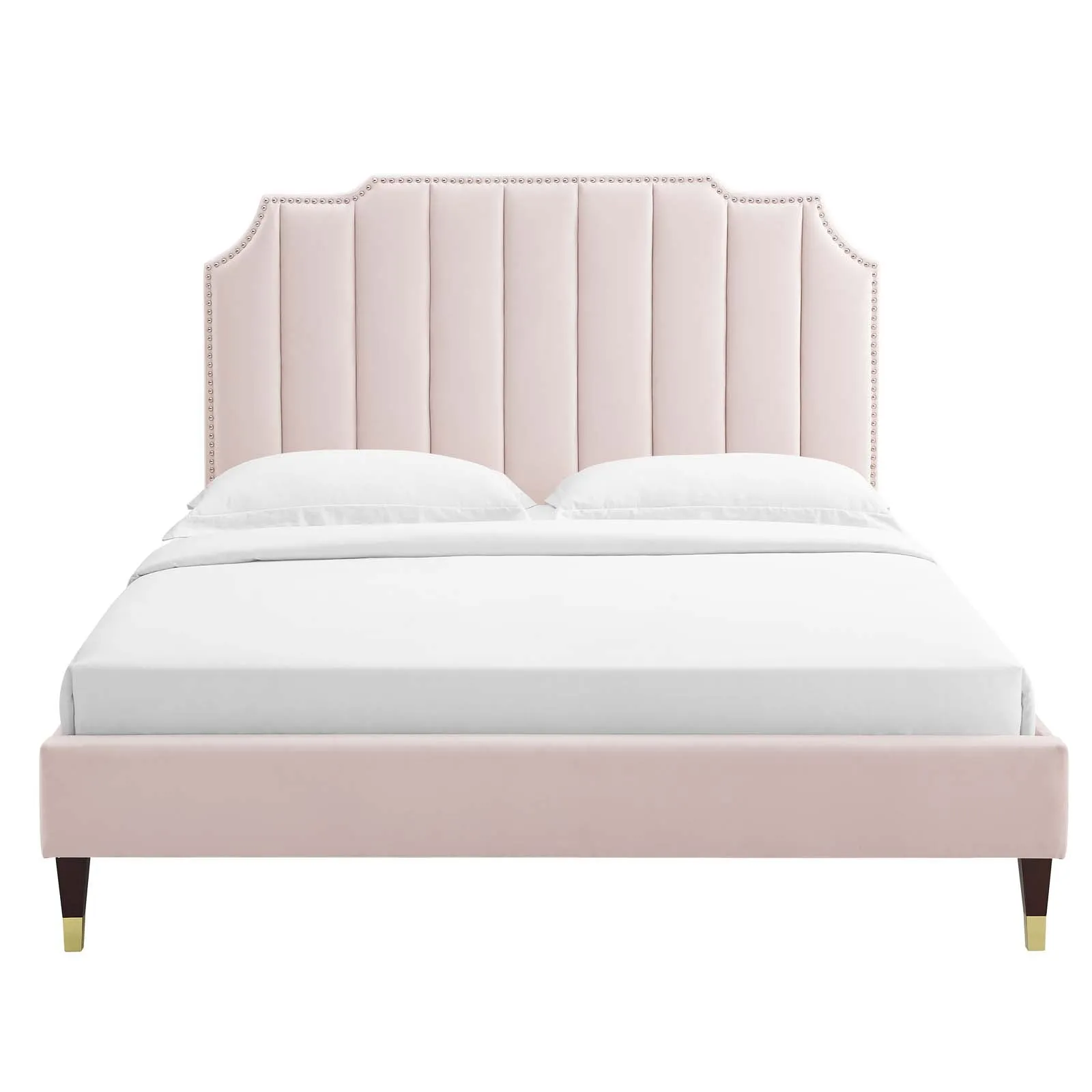 Colette Performance Velvet Platform Bed by Modway