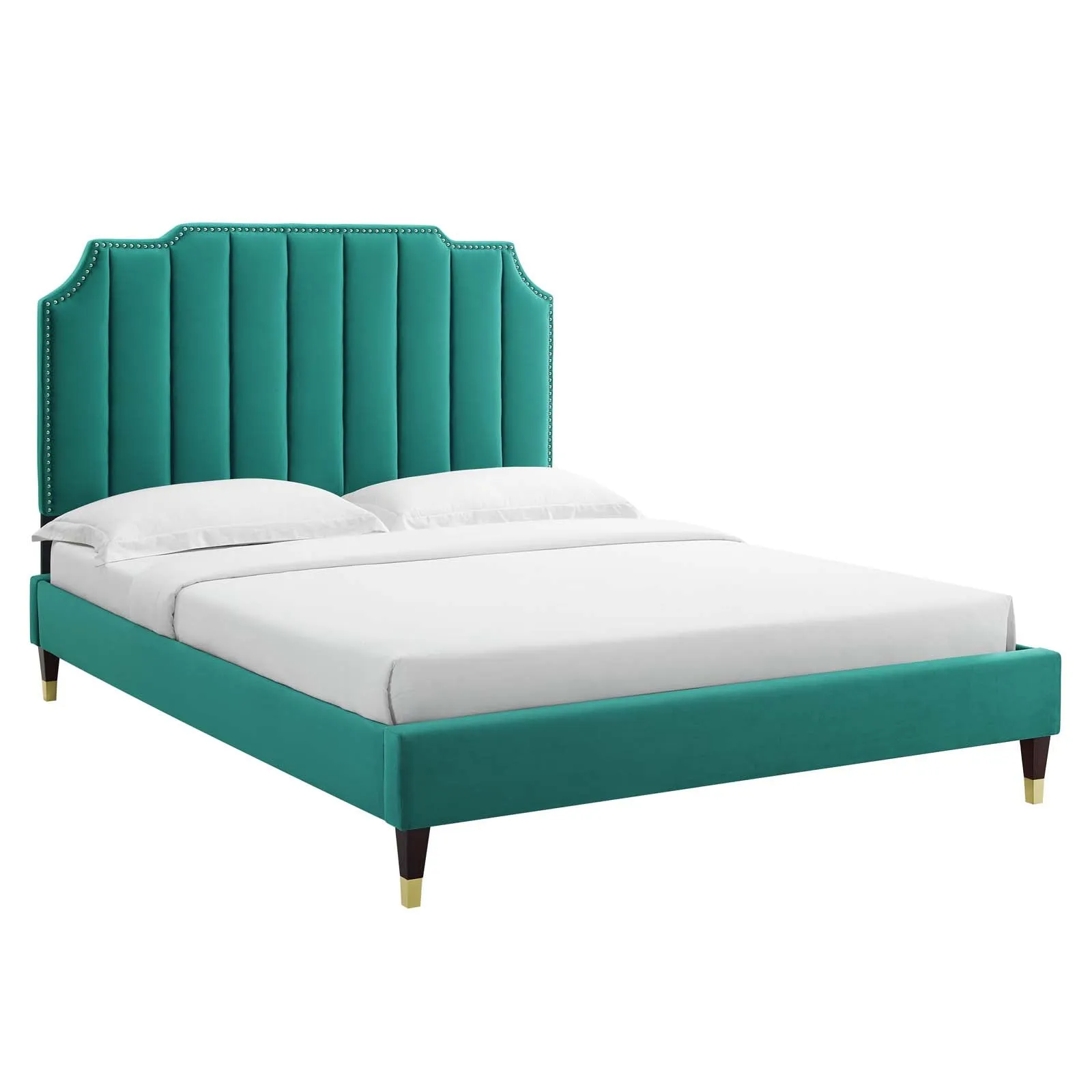 Colette Performance Velvet Platform Bed by Modway