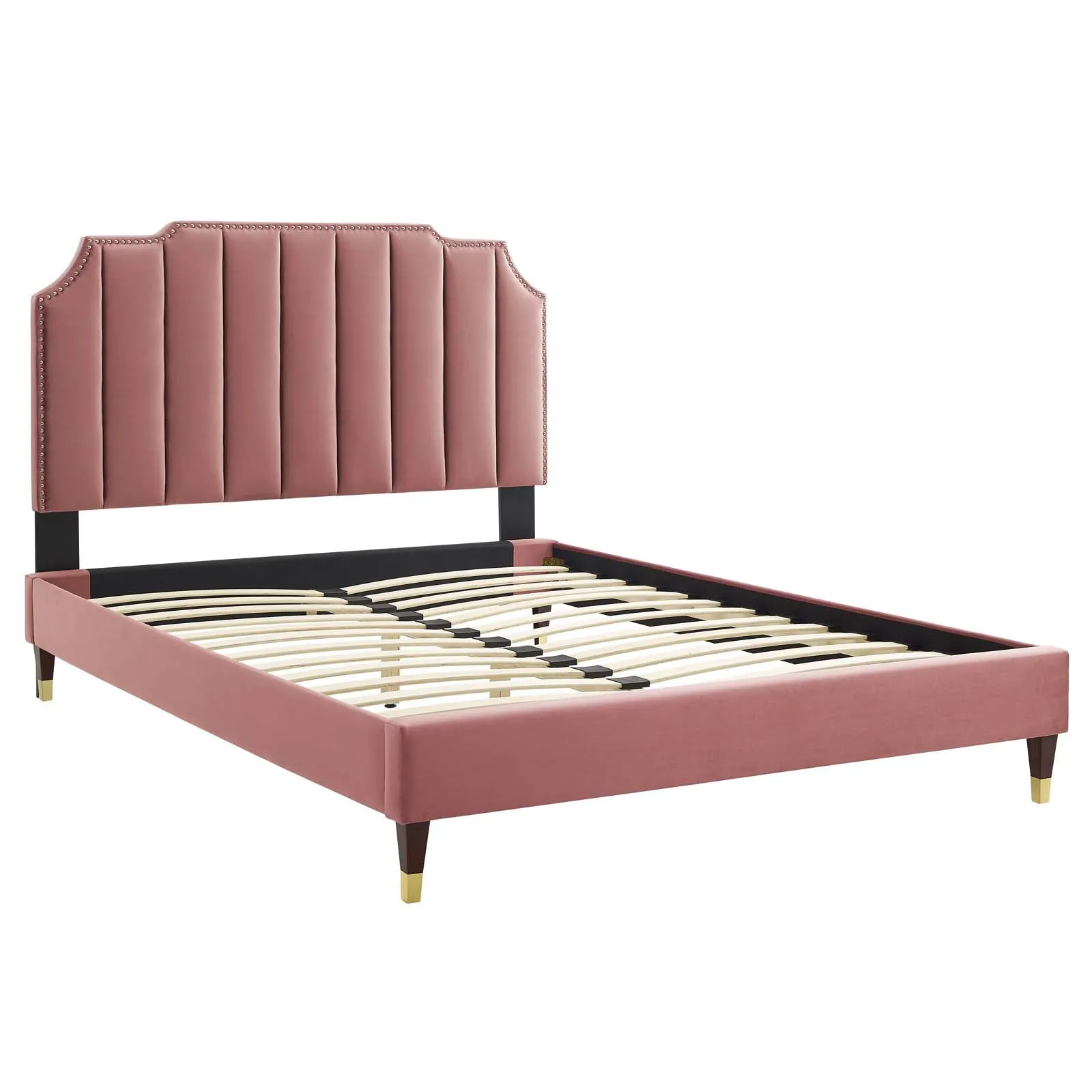 Colette Performance Velvet Platform Bed by Modway