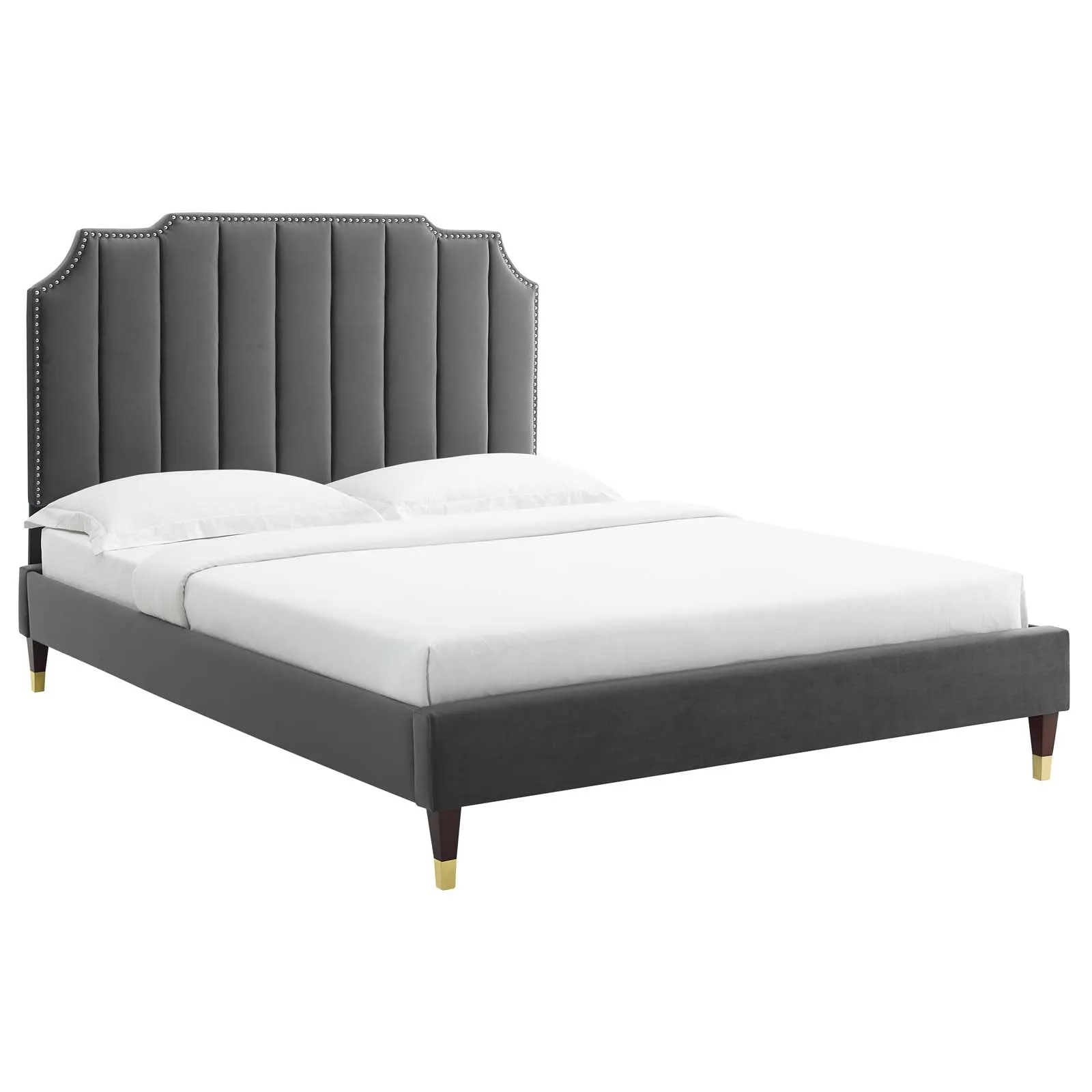 Colette Performance Velvet Platform Bed by Modway