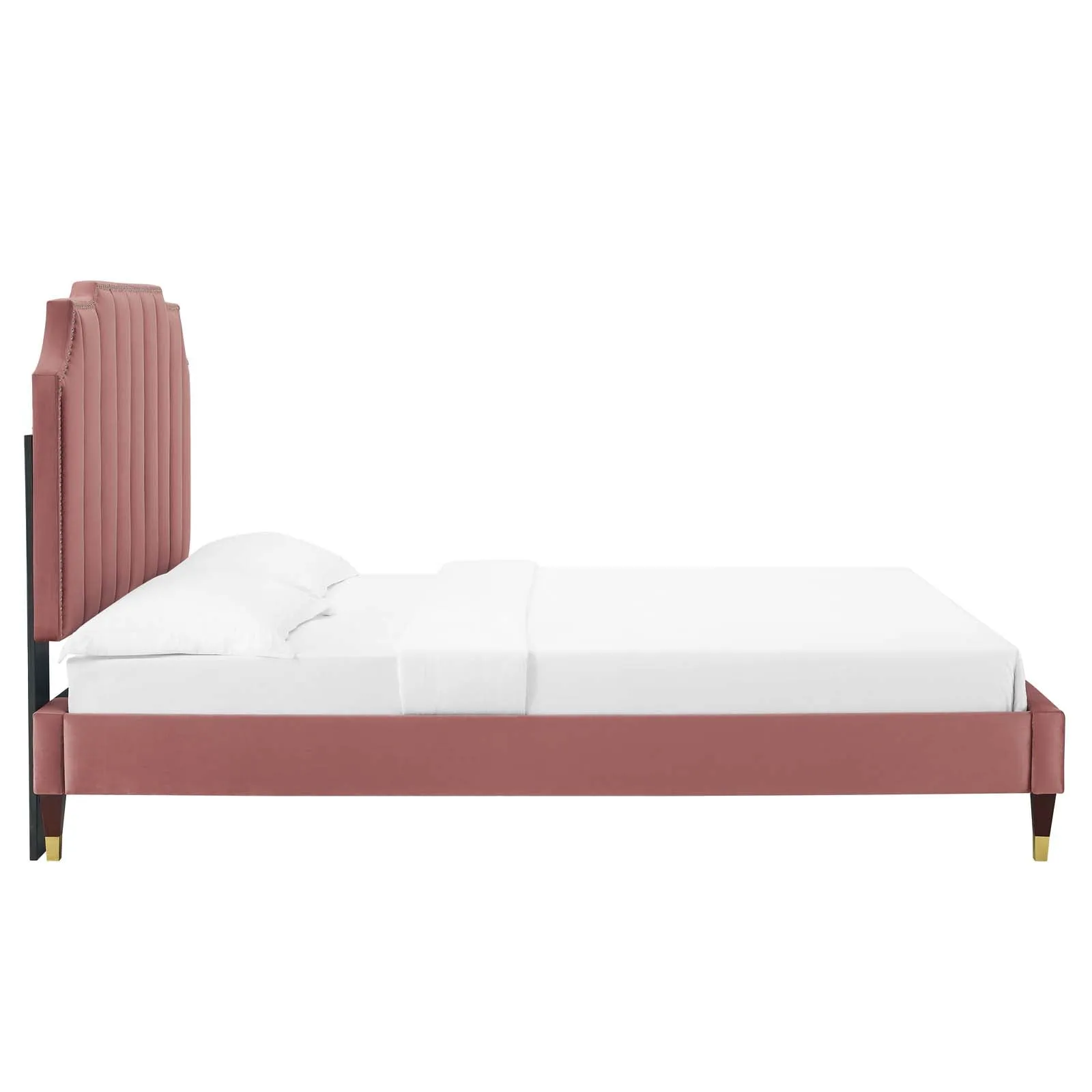 Colette Performance Velvet Platform Bed by Modway