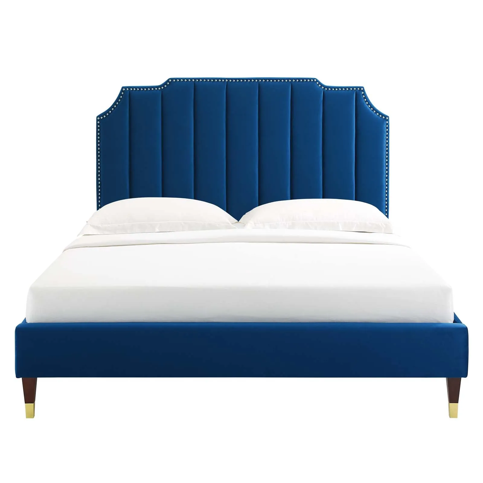 Colette Performance Velvet Platform Bed by Modway