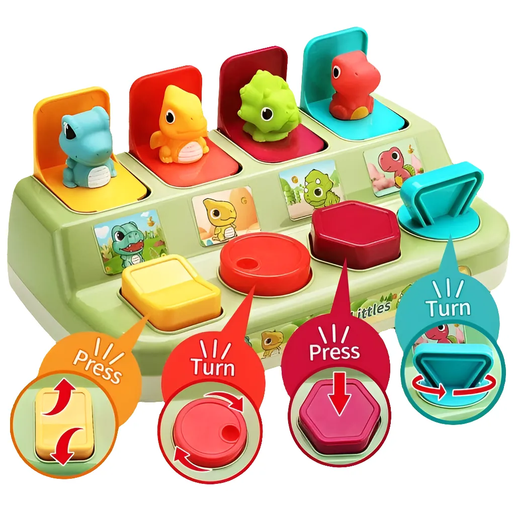 Colorful Interactive Pop-Up Toy for Toddlers - Enhance Motor Skills with Fun!