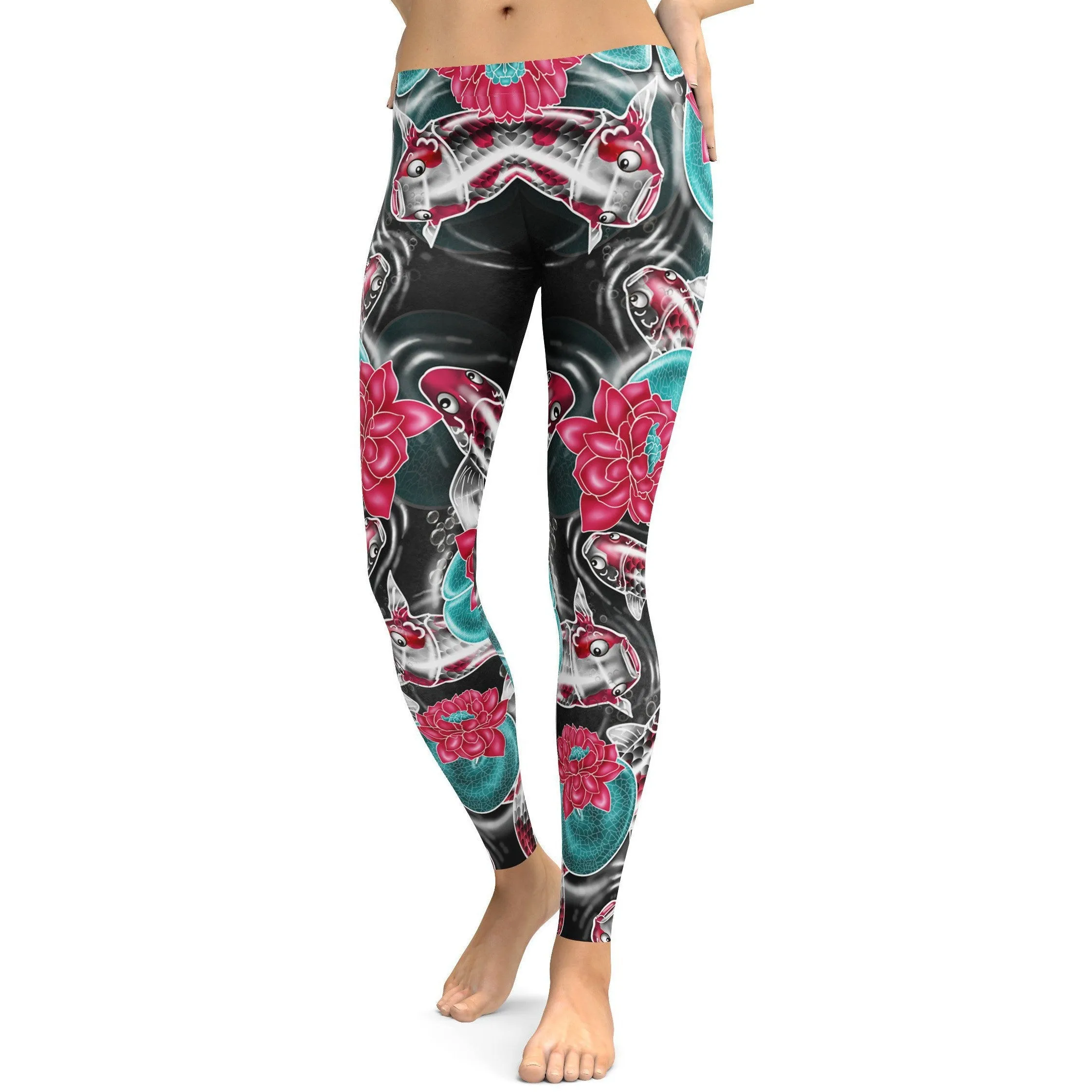 Colorful Koi Fish Leggings