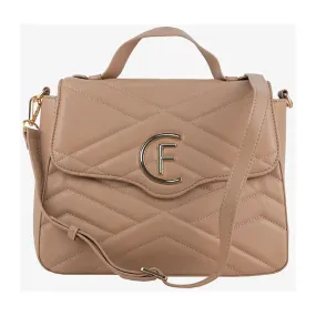 CRISTINAEFFE Beige Artificial Leather Crossbody Bag