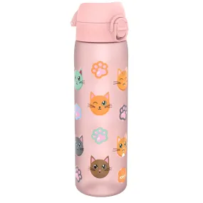 Leak Proof Slim Water Bottle, Recyclon, Cats, 500ml (18oz)