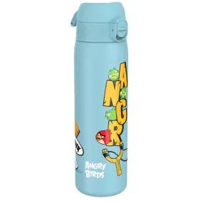 Leak Proof Slim Water Bottle, Stainless Steel, Angry Birds Angry, 600ml (20oz)