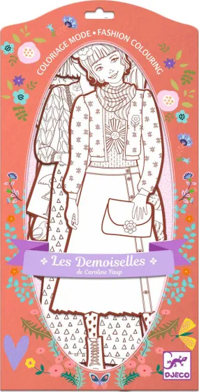 Les Demoiselles Nina & Friends Fashion Colouring Paper Dolls