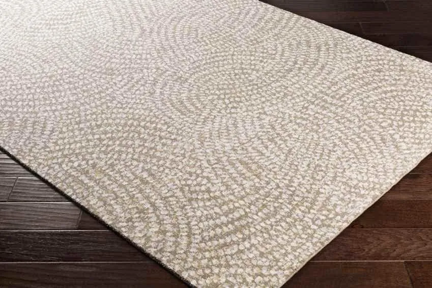 Loughton 8x10 Modern Beige Area Rug Carpet for Living Room Bedroom or Kitchen (7'6" x 9'6")