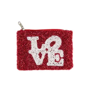 Love Beaded Pouch