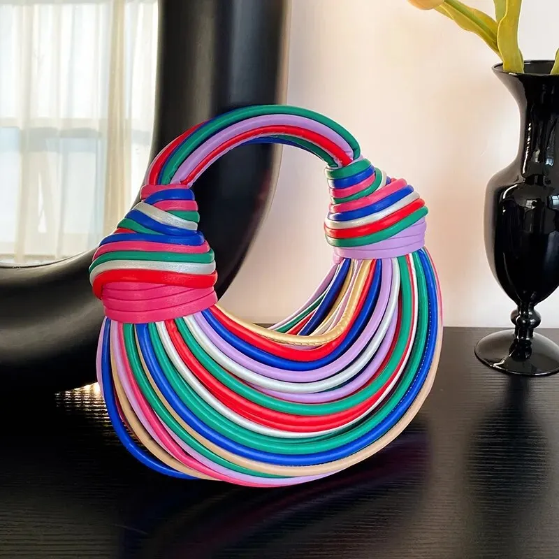 Multicolor Noodle Shape Tote Bag