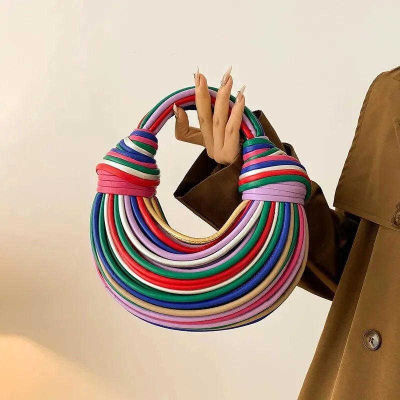 Multicolor Noodle Shape Tote Bag