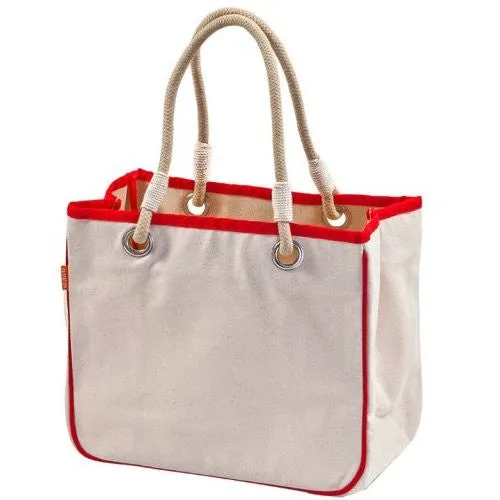 Natural Canvas Rope Handle Purse/Totes