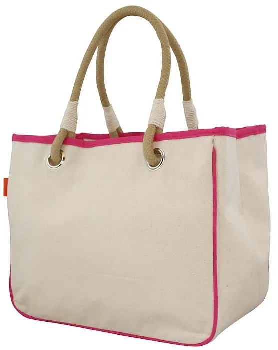 Natural Canvas Rope Handle Purse/Totes