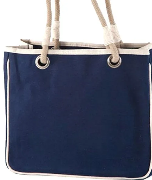 Natural Canvas Rope Handle Purse/Totes