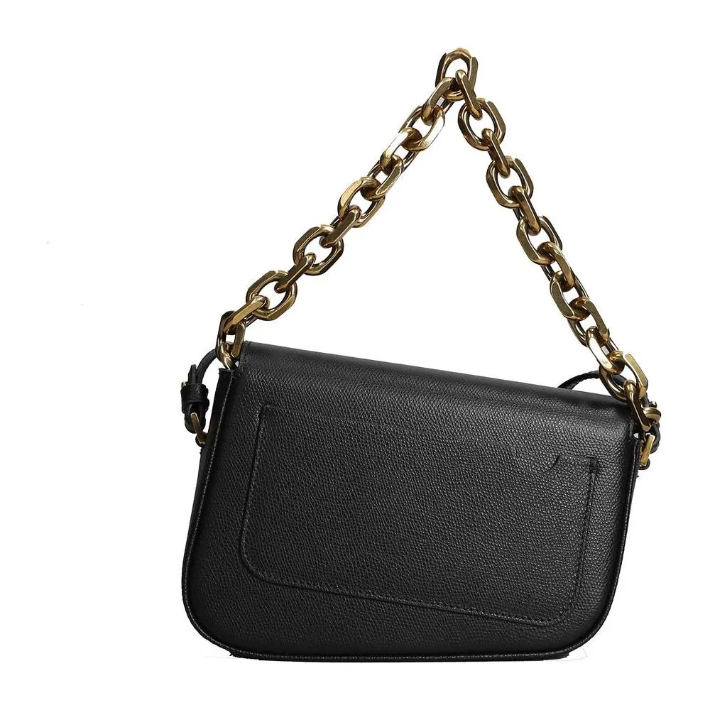 Palm Angels Black Leather Crossbody Bag