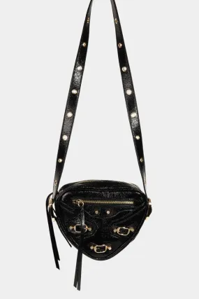 PU Leather Triangle Crossbody Bag