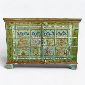 Rajasthani Striking Colorful Solid Wood Cabinet