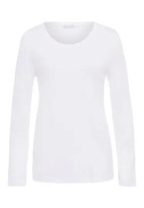 Sleep And Lounge Relaxed Round Neck Top | White 77844-101