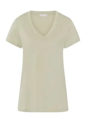 Sleep And Lounge V-Neck T-Shirt | Moss Green 77876-2720