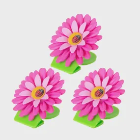 Vigar Flower Power Pink Magnet Clip 3pc