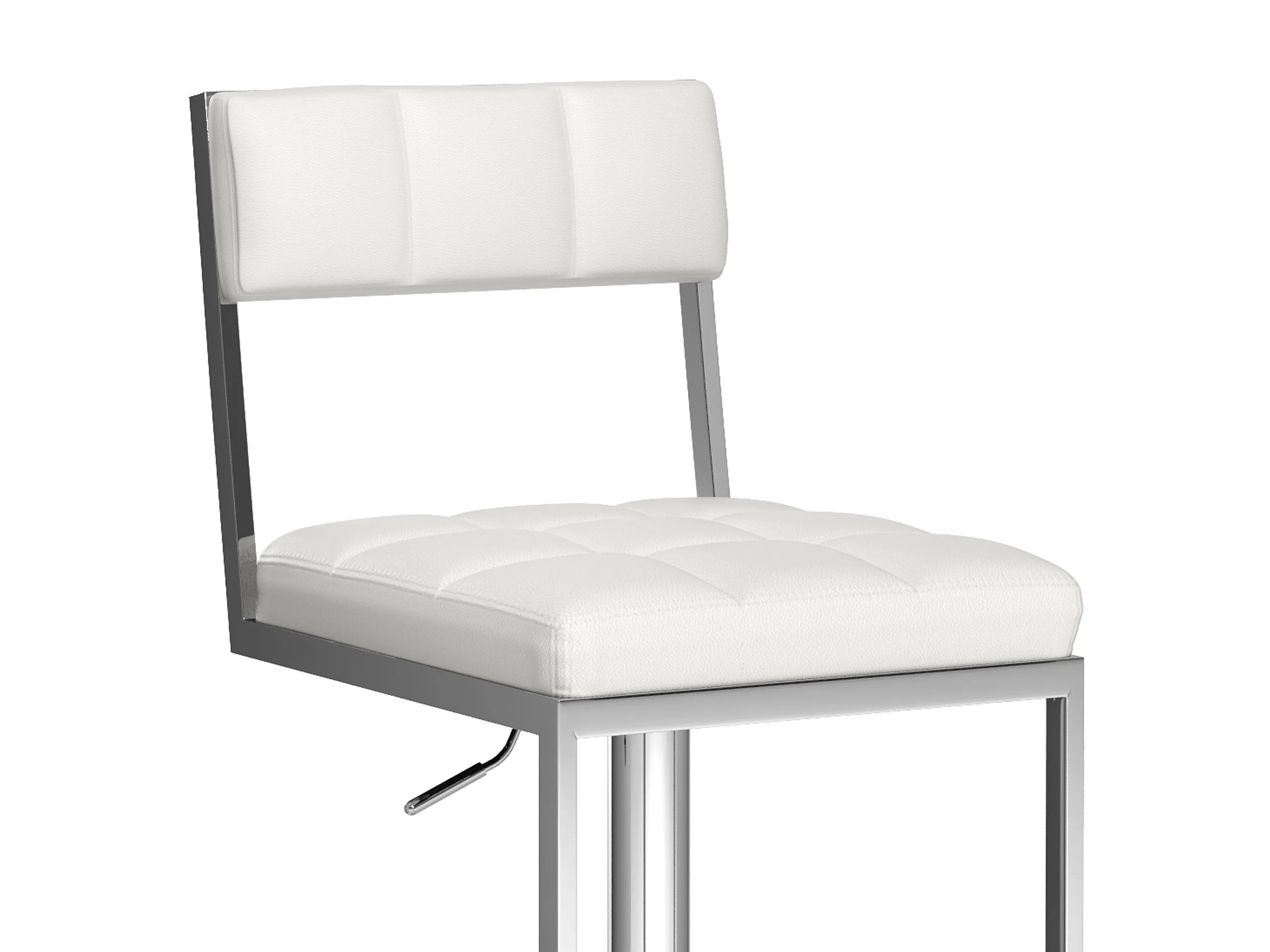 White Bar Stools, Set of 2