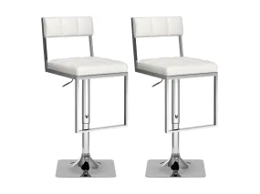 White Bar Stools, Set of 2